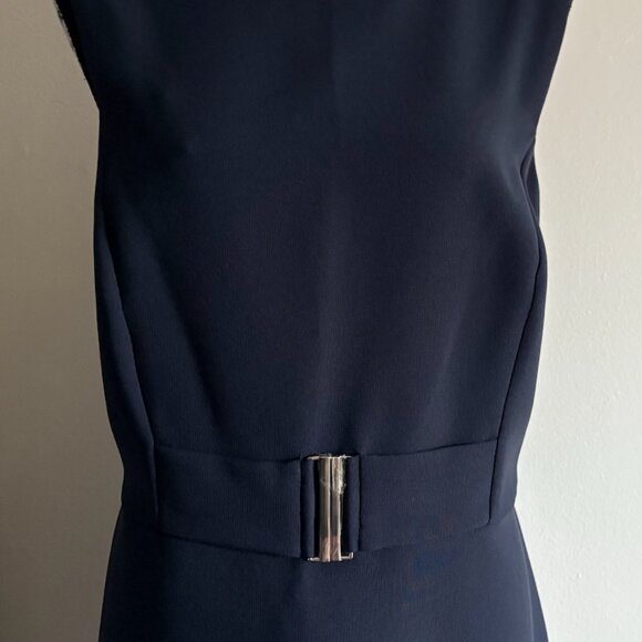 Dorothy Perkins Tall Navy Sheath Dress with Belt Detail - Picture 12 of 17